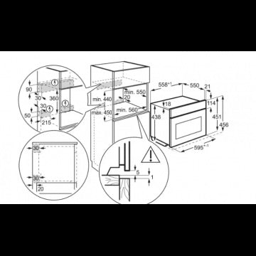Four encastrable compact 45 x 60 AEG TA5PK401B
